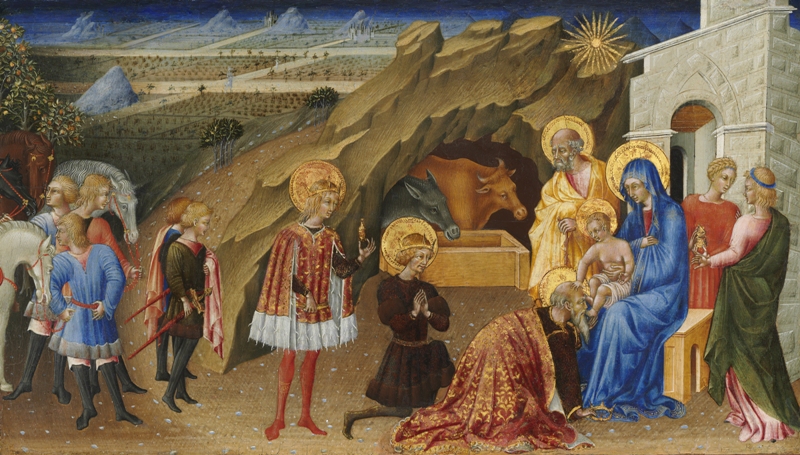 Obraz Pokłon trzech króli - obraz Giovanni di Paolo