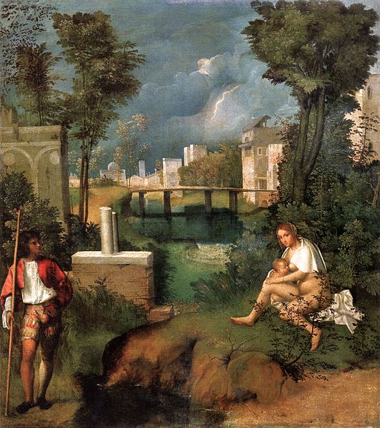 Obraz Giorgione "Burza"