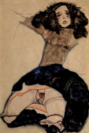 Seks i nagość na obrazach Egona Schiele: Akt kobiecy